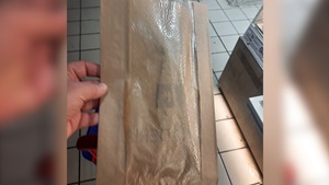 Bolsa de papel sin etiquetado de reciclaje